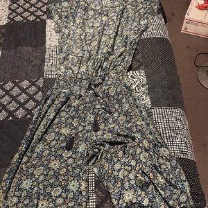 Blue Silk Romper/Jumpsuit